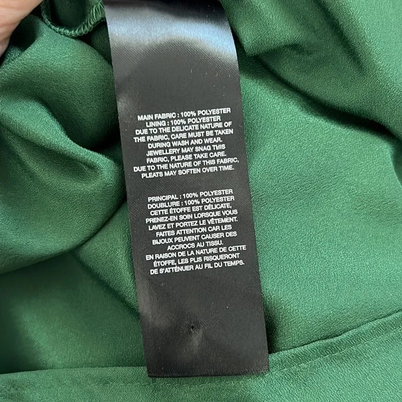 Self Portrait NEW Green Leopard Chiffon‎ Maxi Dress size 4 - Picture 6 of 6